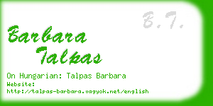 barbara talpas business card